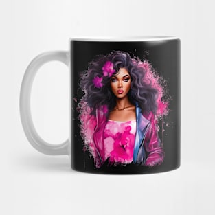 Pink Cute Afro Girl Mug